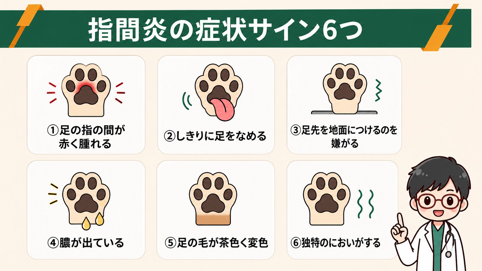 指間炎の症状サイン6つ