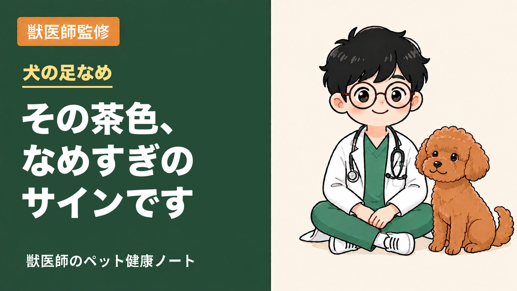 犬が足をなめて毛が茶色に…なめる理由と放置していいかを獣医師が解説