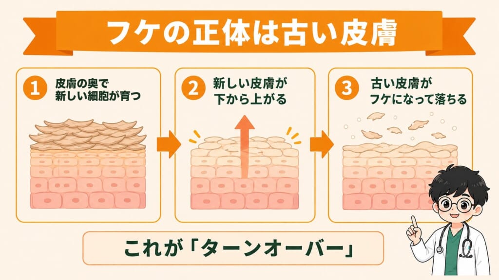 犬のフケの正体：皮膚のターンオーバーで剥がれ落ちた古い細胞